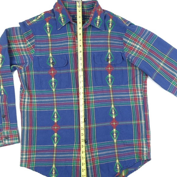 Ralph Lauren Aztec Tribal Plaid Button Down Shirt - Picture 3 of 5